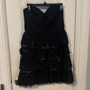BCBGMaxAzria Black Strapless Dress